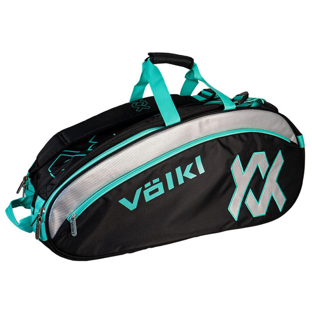 Volkl, Volkl Tour Combi Black/Turquoise/Sliver Tennis Bag